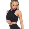 Wholesale Womens Workout Clothing Fitness Turtleneck Tank Tops Sexy Women Sports Bra With Zip Up Front Yoga Bras