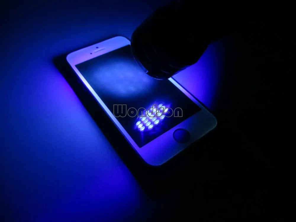 21 Led Ultraviolet Shadowless Glue Curing Uv Light Torch For Iphone 6