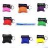 2018 Gift Present Kit Promotion Of First Aid Resuscitation Personal Emergency Rescuer Keychain One Way CPR Face Shield