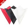 Custom Plain Colour Wedding 24*24cm Cheap Polyester Pocket Square for Men