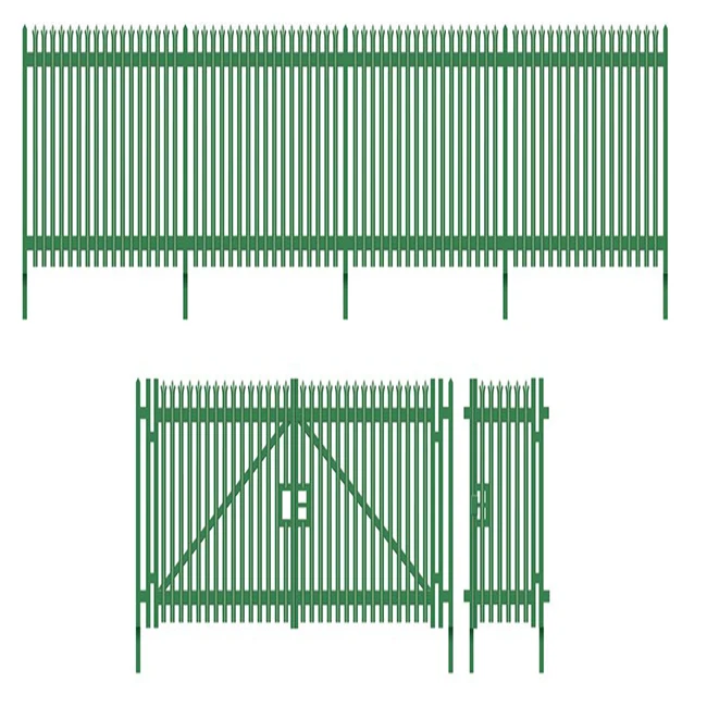 

AKZNOBEL powder surface high zinc galvanized steel palisade gate, As your deposit