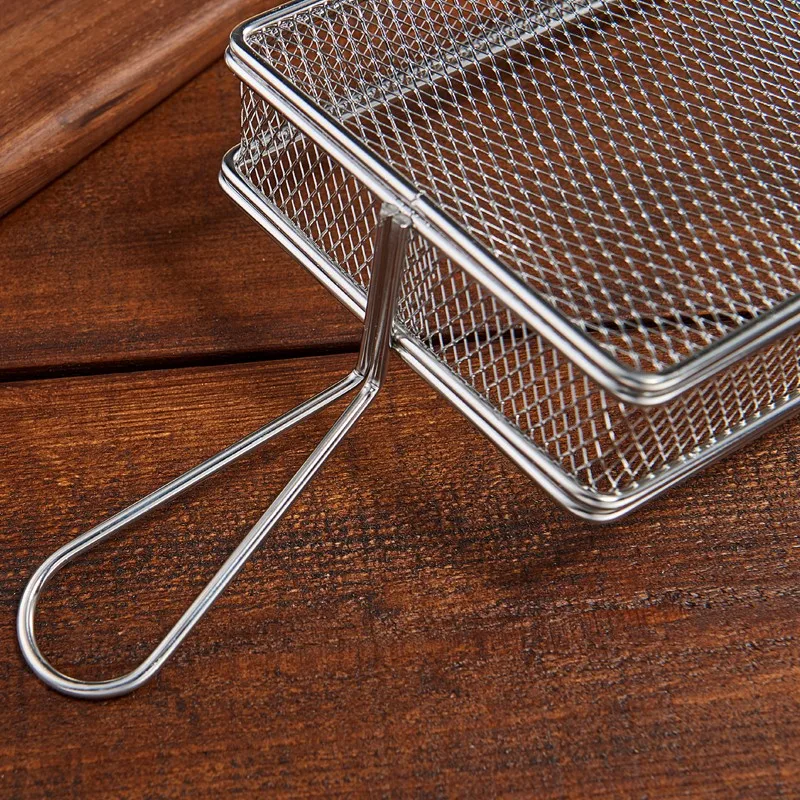 2018 Factory Direct Sale Stainless Steel Mini Fry Serving Basket For