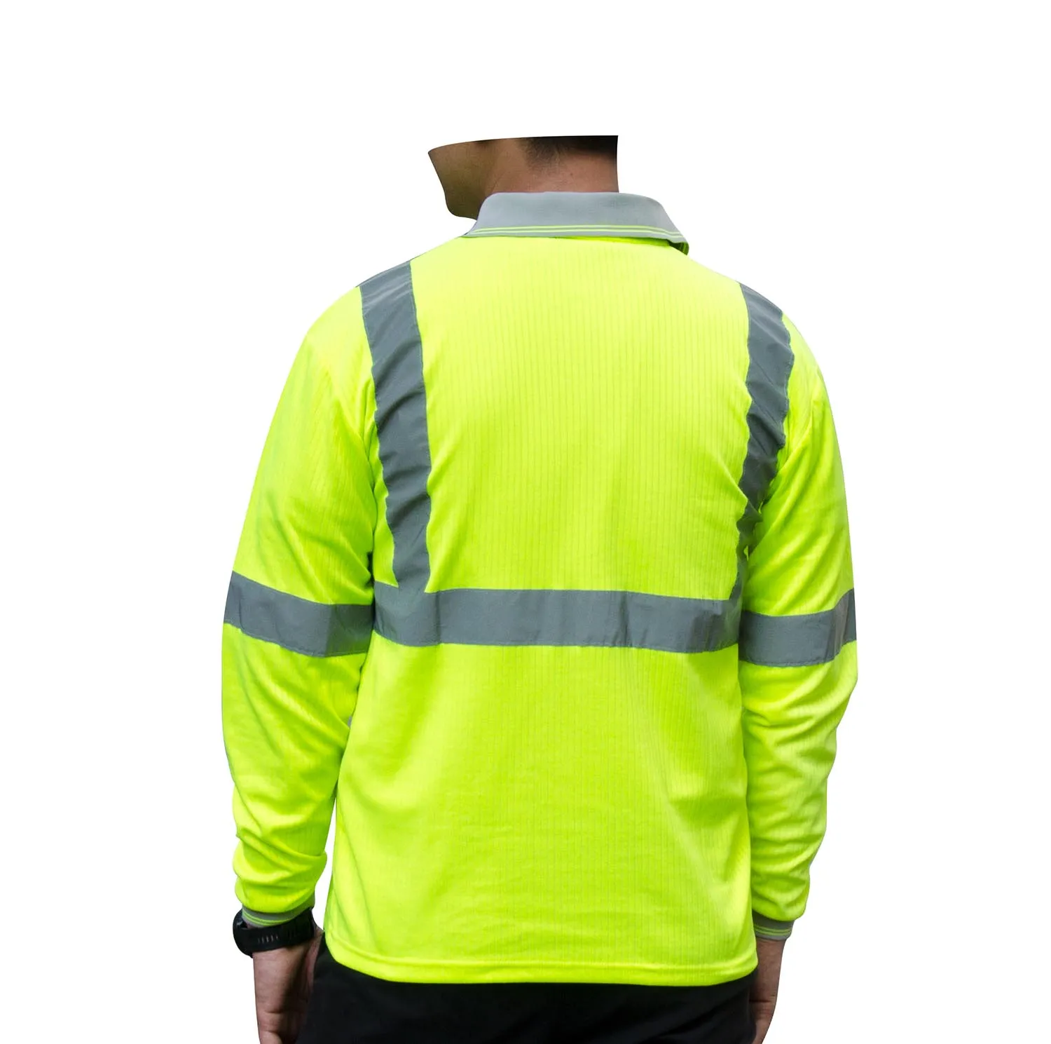 Drop Needle Fabric Class 3 High Reflective Long Sleeve Hi Vis Work Shirt