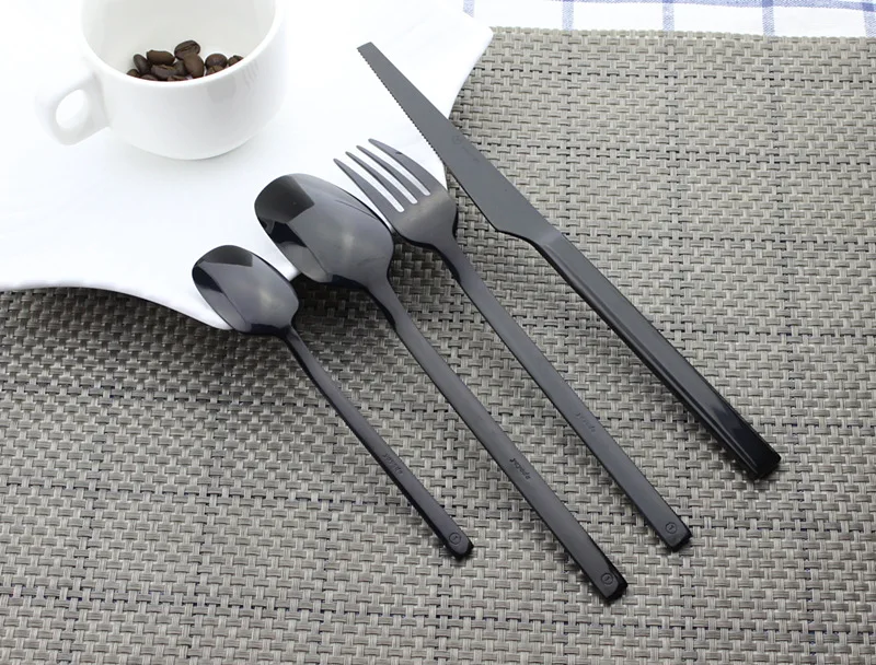 Germany Professional High End Black Cutlery Titanium Plated Cutlery