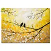 artistic conception two birds on the branches fabric picture wall decoration canvas print painting oil painting theme