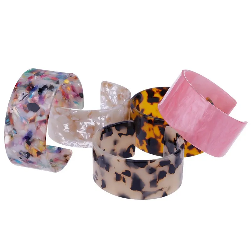 

High quality tortoise bracelet cuff multi color cellulose acetate plain leopard acrylic bracelet bangles small order, As picture