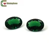 Emerald green nano sital oval shape stone for jewelry
