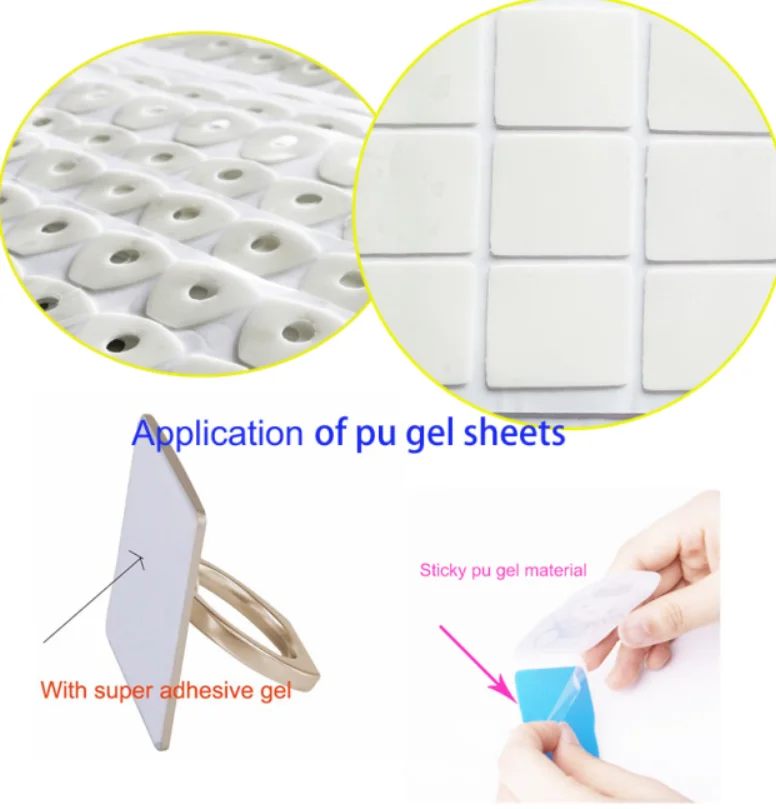 Silicone Clear Circle Pads Double Sided Gel Pads Rubber Sticky Gel Mats