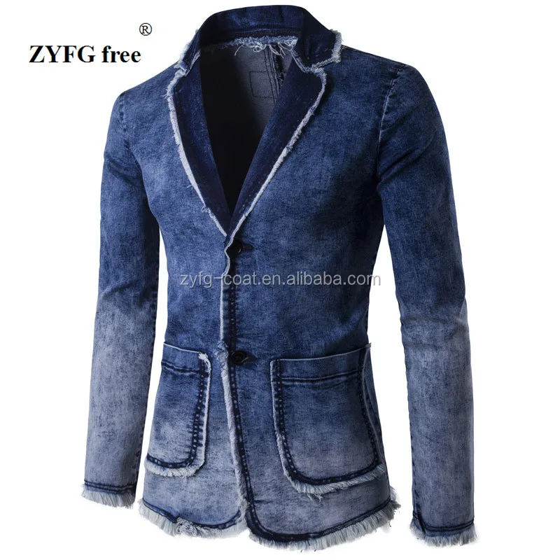 

Casual Denim Suit Men blazer slim Jeans Suits coat, N/a