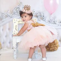 

Princess Kids Baby Fancy Wedding Sequins Formal Party Dress For Girl Tutu Kids Clothes Children Backless Designs Dresses