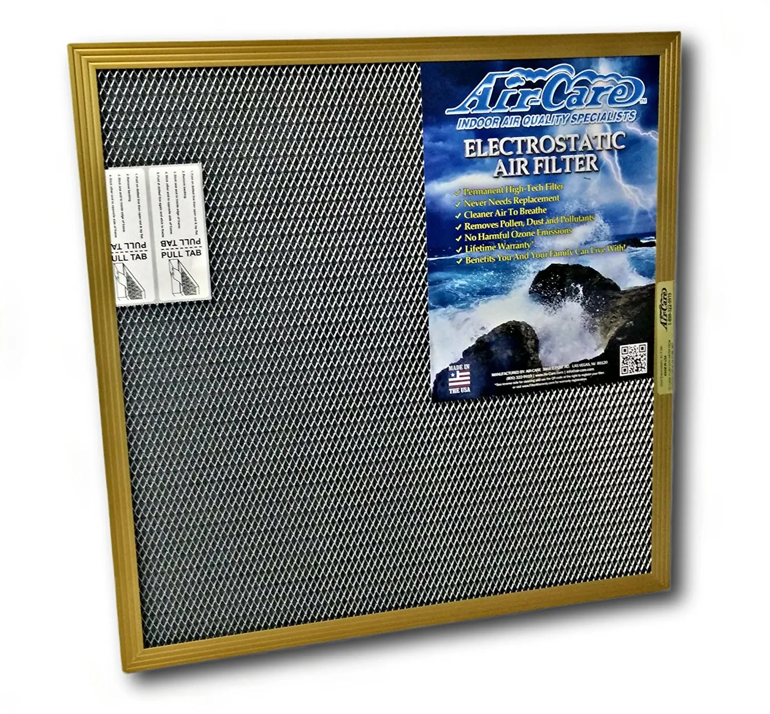 16x25x1 Electrostatic Furnace A/C Air Filter Washable Lifetime Warranty