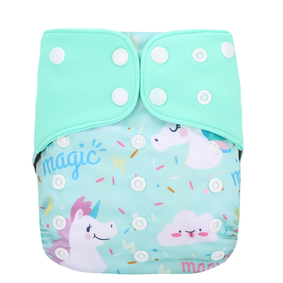 

Elinfant new design baby one set with 4 pcs reusable washable pocket diaper with cofferr fiber insert, Colorful