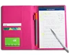 Colorful Professional PU Leather Padfolio, A5 Size Personalized Leather Portfolio Includes Writing Pad