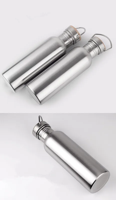 Custom Vacuum Bottle Thermos With Bamboo Cap, Free Sample Double Wall Stainless Steel Water Bottle