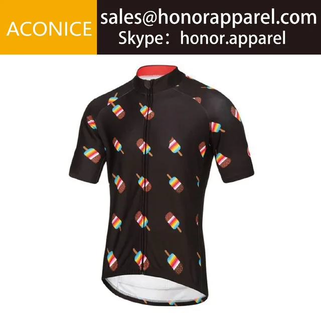 Popsicles Pattern Summer Breathable Trainning Fit Club Cut Cycling Jersey Good Quality Bike Shirts
