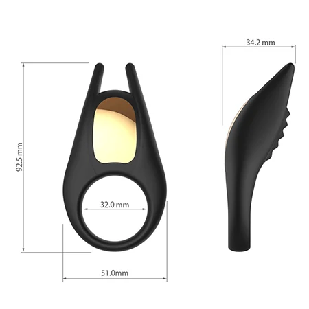 New Design Black Silicone Vibrating Penis Ring For Men Delay  Ejaculation Cock Ring