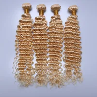 

wholesale price color 613 deep wave, top grade 9a blonde curly hair