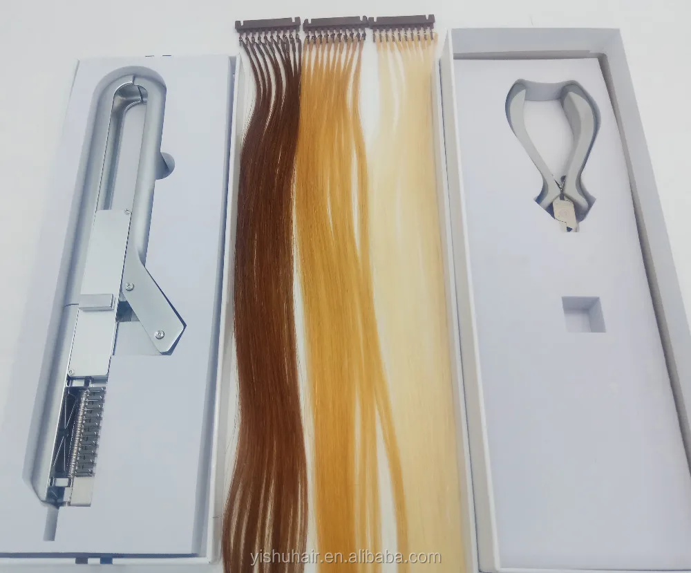 

best use in salon and faster extension that 6d wig connection gun, Silvery white