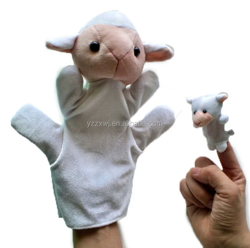 Free Sample Cute Cartoon Hand Puppet Baby Kid Animal Toys Finger Puppet