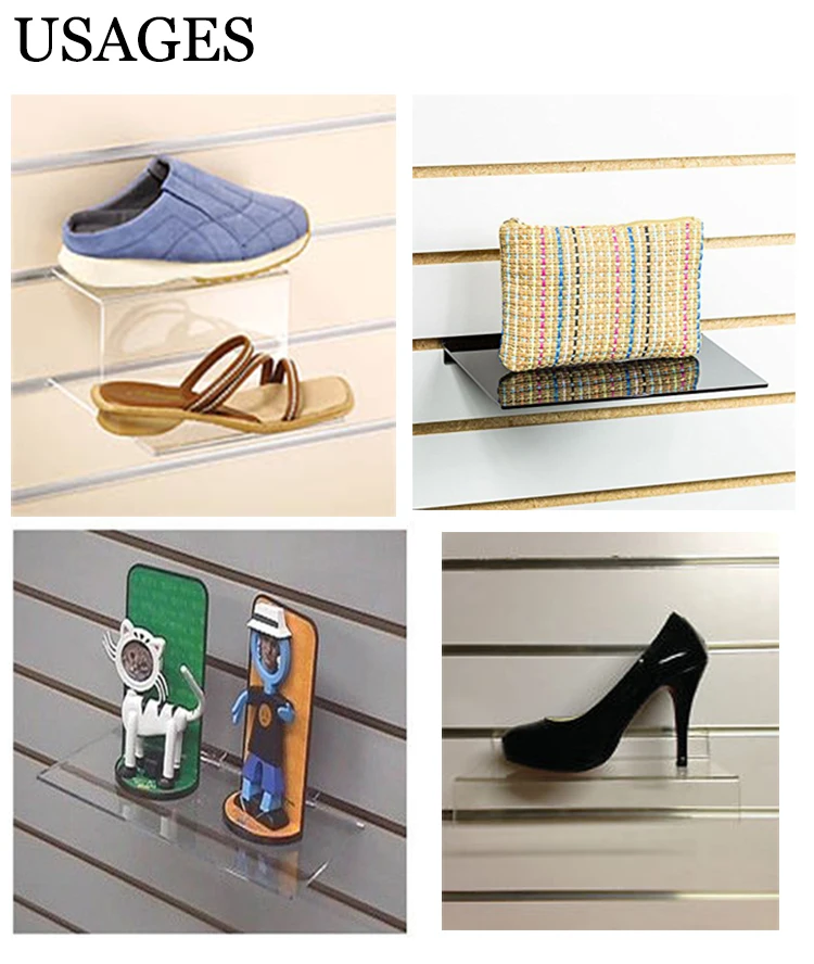September Expo J&h Customized Available Slatwall Shoe Display Shelf