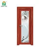 China ODM OEM Order Malaysia flower pattern wooden grain bathroom tempered glass door aluminum latest bathroom door