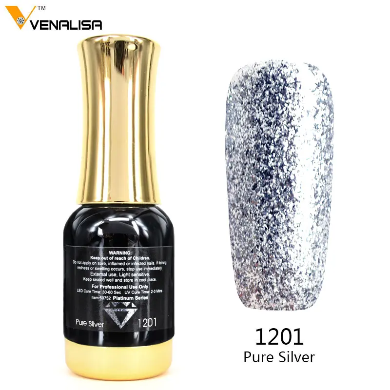 

2020 VENALISA new product nail art products acrylic nails 12 paillette foil glitter powder of liquid foil nail design gel polish