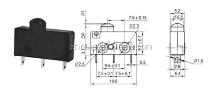 High Reliability Long Life Micro Switch With High Sensitivity