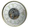 MDF frame luxury style round shape wooden wall clock with running gear decor and Taiwan movement