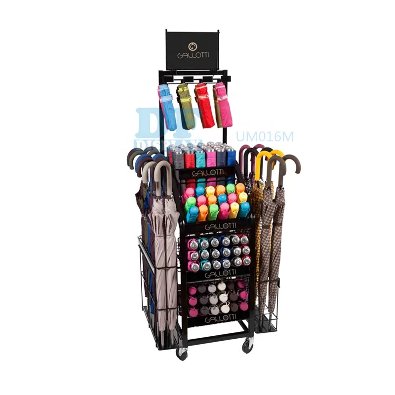 Um016m Free Standing Umbrella Display Metal Rack For Retail Stores