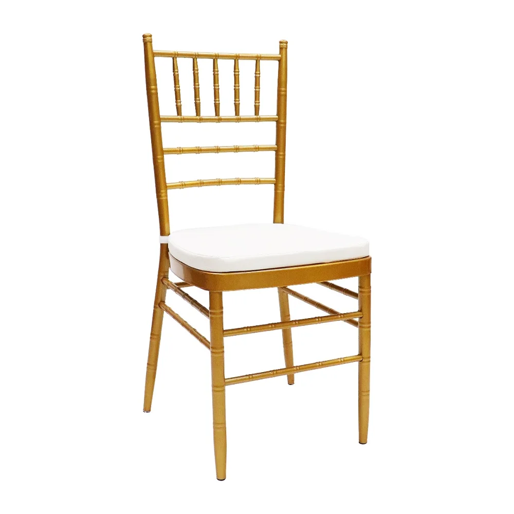 
luxury gold steel stacking event party hotel furniture tiffany chiavari wedding chairs 