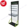 Modern wholesale hardware floor rack wire mesh shelf hook unit metal display stand