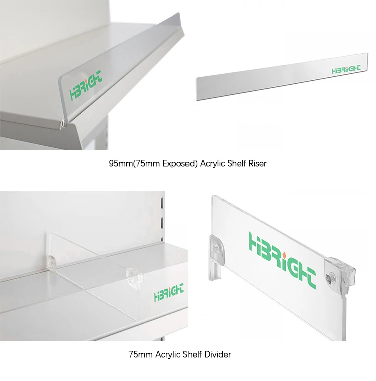 Gondola Shelf Universal Acrylic Shelf Divider Front Fence Buy Shelf