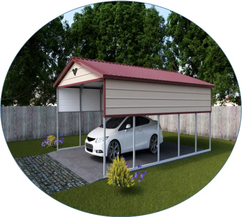 Custom Size 16x40x11rounded Roof Metal Carport Made In China Buy