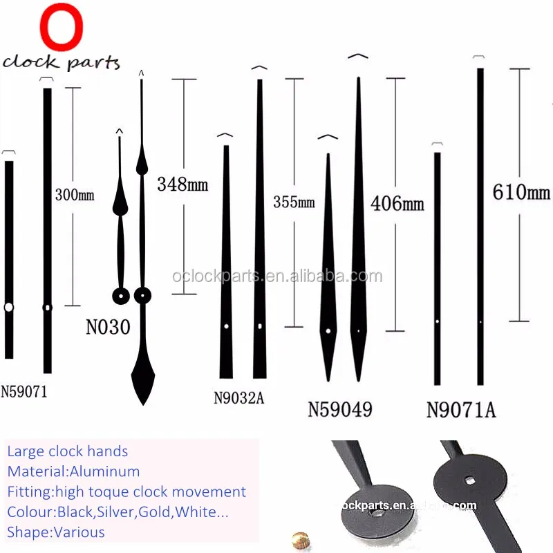 Large Size Clock Hands Fit Clock Movement Aluminum Hour Minute Big Clock Hands Buy Large Clock