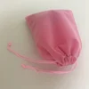 Daily Use 13*18cm pink color velvet drawstring gift bag drawstring velvet jewelry bag velvet bag drawstring with large stock