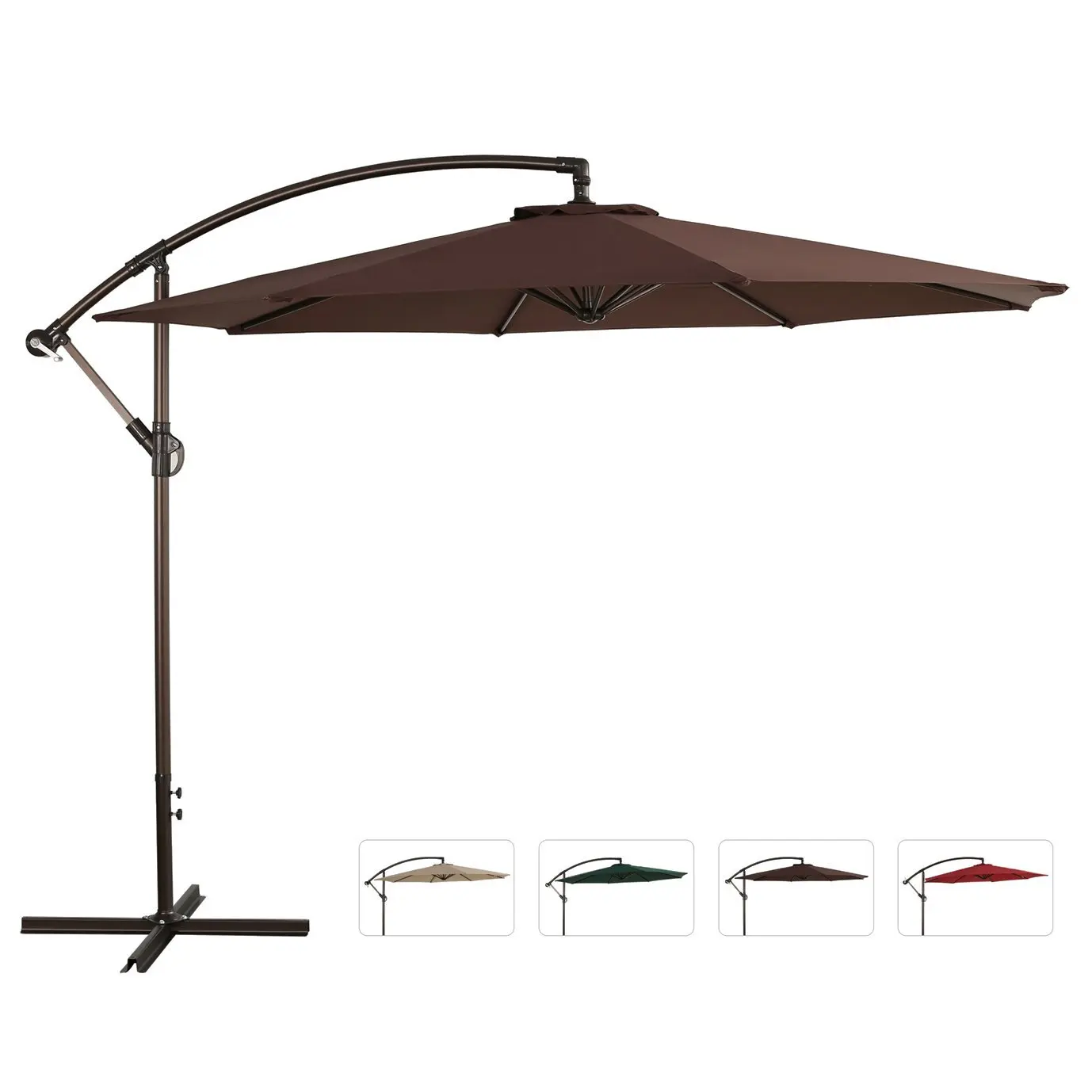 Buy Ulax Furniture 10 Ft Outdoor Offset Hanging Market Umbrella Cantilever Patio Umbrella Waterproof Dark Green In Cheap Price On M Alibaba Com