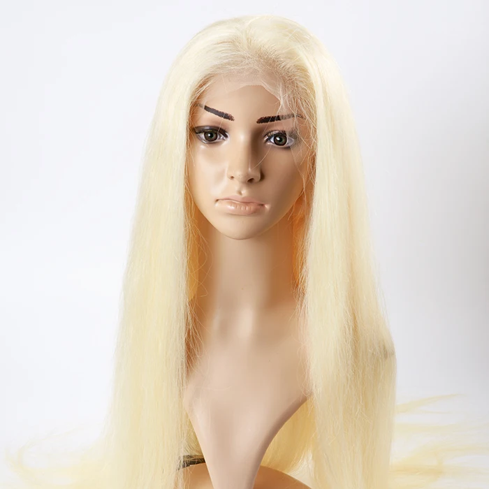 

Wholesale price 120% 150% 180% Density blonde full lace wigs 100% brazilian human hair perruque indetectable