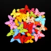 Wholesale 150pcs Multi 23x17mm Butterfly Plastic Buttons Craft Sewing Accessories Embellishments BUTTON Scrapbooking DIY Tools