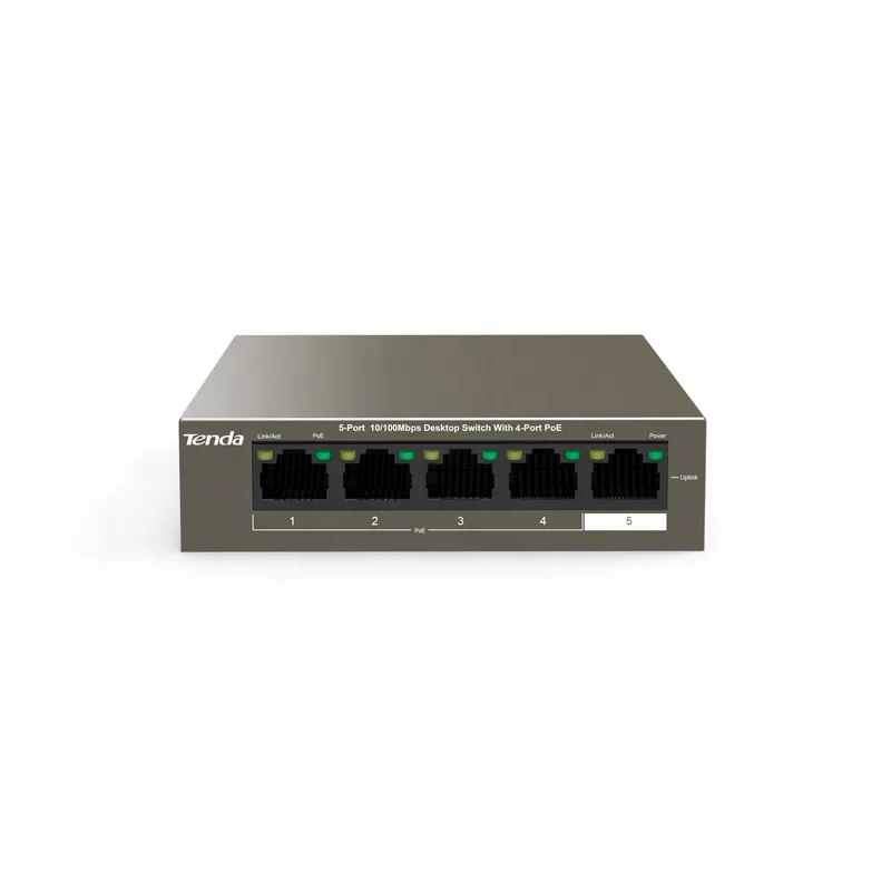 

Tenda TEF1105P 5-port 10/100Mbps poe smart ethernet network desktop router switch China produce Wholesale Support oem, N/a