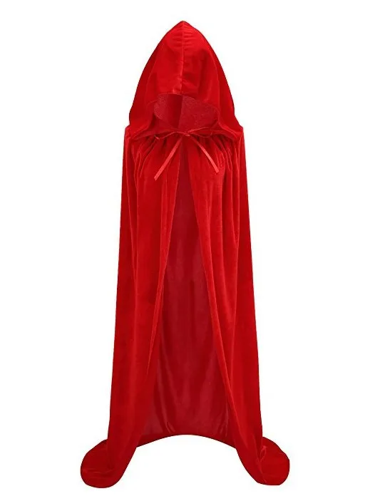 

ecowalson Hooded Cloak Long Velvet Cape for Christmas Halloween Cosplay Costumes Adult