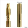 gold plated bullet plugs 2.0mm 4.0mm male female banana plug connector