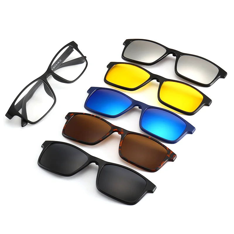 

2247A Superhot Eyewear Rectangle Polarized Magnet Sunglasses Men Women Magnetic Clip On Glasses