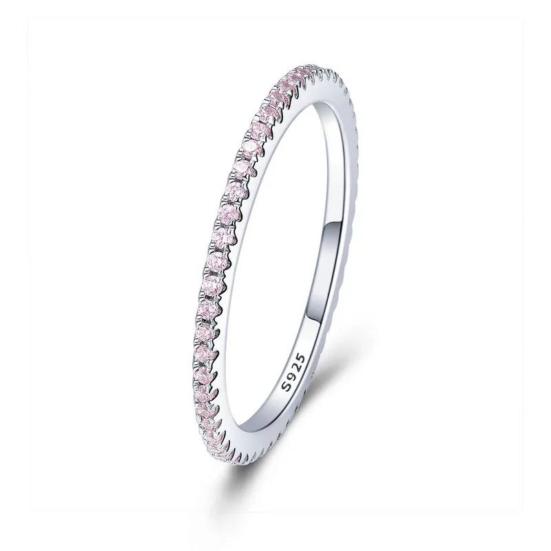 

New Trendy Circle CZ Geometric 925 Sterling Silver Finger Ring