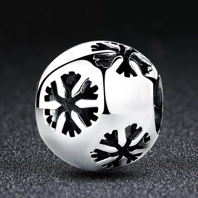 

Fine Accessories 925 Silver Snowflake Bead Charm Jewelry And Charms Making