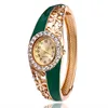 women alloy bangle wristwatch double colored alloy bangle laday watch