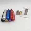 Free Ship 8Sets colored Refillable Aluminum and Glass Empty Essential Oil Nasal Inhaler Tube