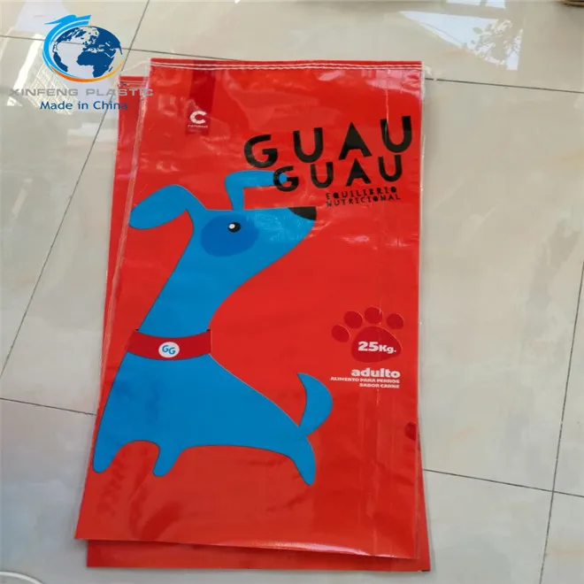 Laminated waterproof pp woven dog cat animal feed bag