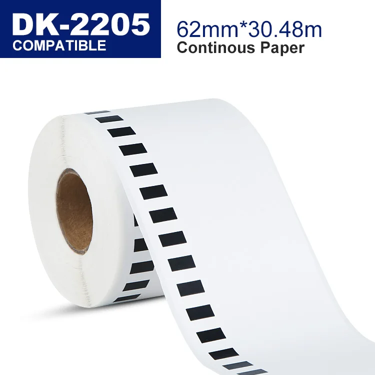 Adhesive Thermal Continuous Paper Labels Compatible For Brother Labels Dk22205 Dk-22205 - Buy ...