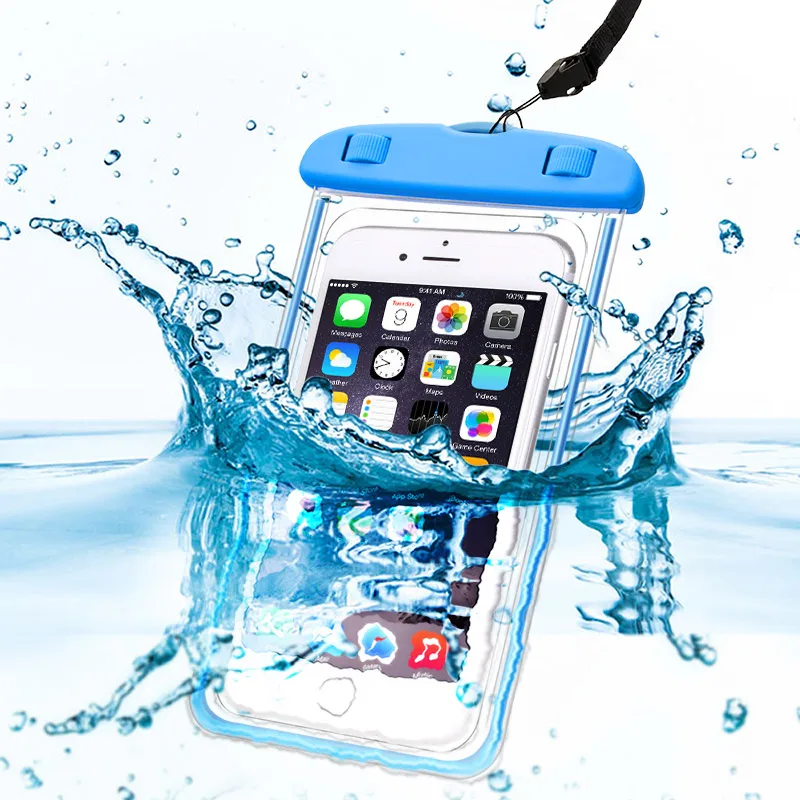 Factory Underwater Full Sealed waterproof phone case universal clear PVC swimming mobile phone bag waterproof case for phone