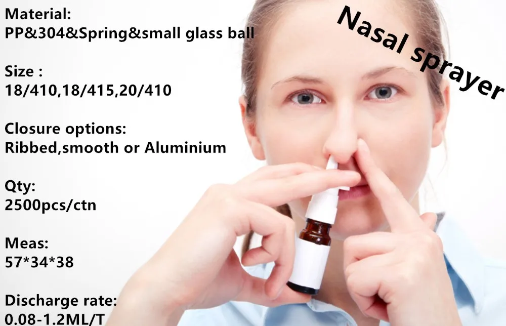 hot selling high quality nasal spray pump bottles for medical